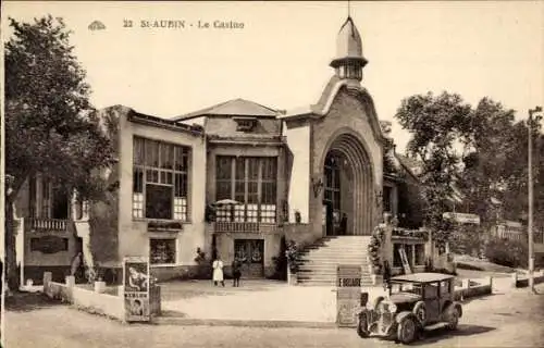 Ak Saint Aubin sur Mer Calvados, Le Casino