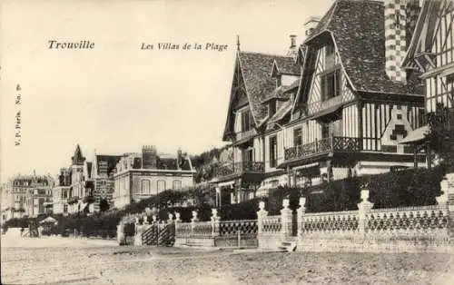 Ak Trouville sur Mer Calvados, Les Villas de la Plage