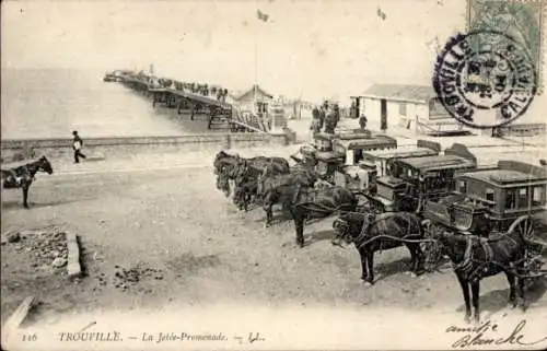 Ak Trouville sur Mer Calvados, La Jetée-Promenade