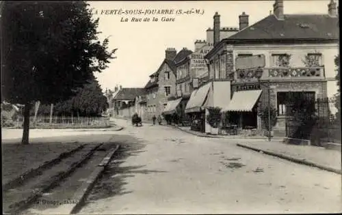 Ak La Ferté sous Jouarre Seine et Marne, Rue de la Gare