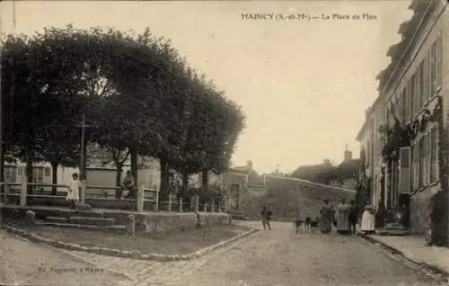 Ak Maincy Seine-et-Marne, La Place au Pleu