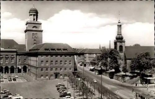 Ak Witten an der Ruhr, Marktplatz mit Rathaus und Johanniskirche