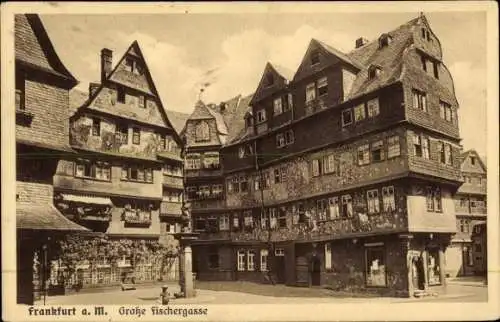 Ak Frankfurt am Main, Große Fischergasse