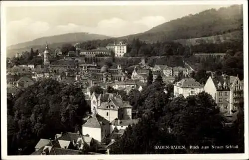 Ak Baden Baden im Stadtkreis Baden Württemberg, Blick zum Neuen Schloss