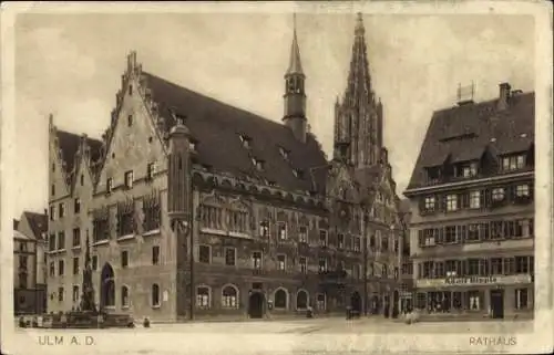 Ak Ulm an der Donau, Rathaus