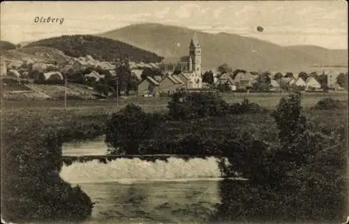 Ak Olsberg im Sauerland, Gesamtansicht, Wehr