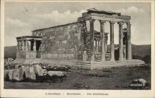 Ak Athen Griechenland, Tempel des Erechtheus auf der Akropolis