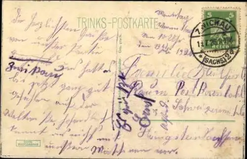Ak Zwickau in Sachsen, Schwanenteich, Schwanenschloss, Schwäne, Ruderboote