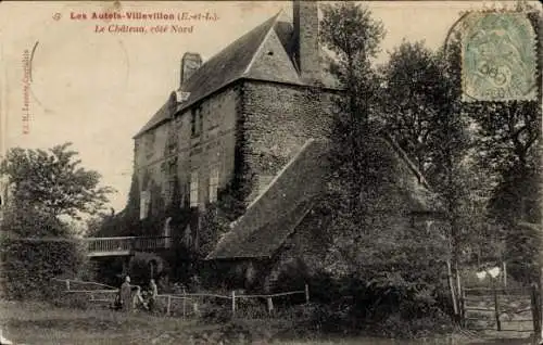 Ak Les Autels-Villevillon Eure-et-Loir, Schloss, Nordseite