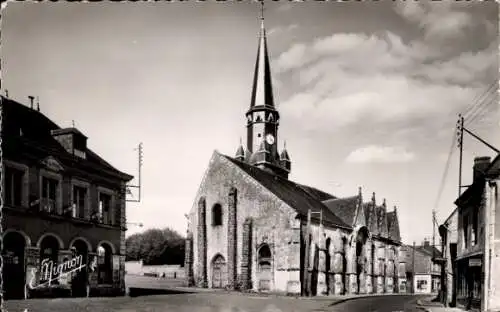 Ak La Bazoche Gouet Eure et Loir, Mairie, Kirche