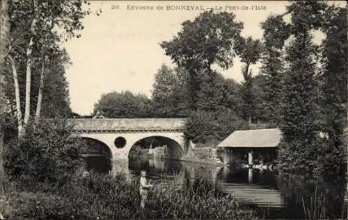 Ak Bonneval Eure et Loir, le Pont-de-l'Isle