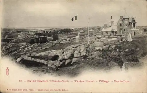 Ak Île de Bréhat Côtes d’Armor, Tertre blanc, Village, Port-Clos