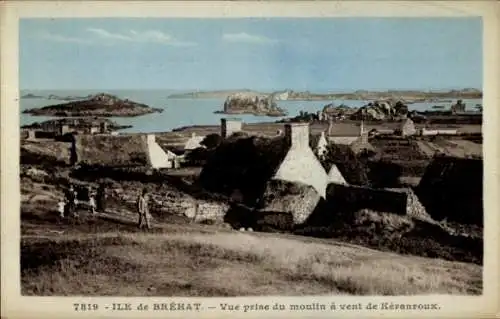 Ak Île de Bréhat Côtes d’Armor, Vue prise du moulin a vent de Keranroux