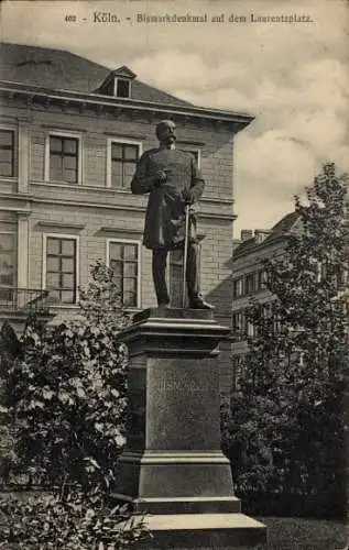 Ak Köln am Rhein, Bismarkdenkmal, Laurentzplatz