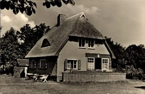 Ak Ostseebad Zingst, Pension Monika, Bauernhaus, Bäume