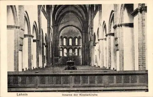 Ak Lehnin, Inneres der Klosterkirche