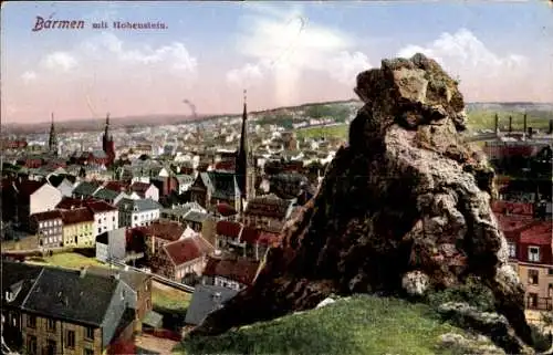 Ak Barmen Wuppertal, Hohenstein, Kirche, Wohnhäuser