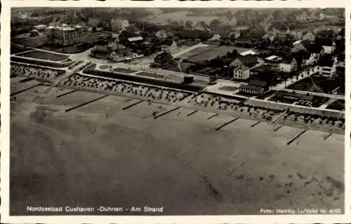 Ak Nordseebad Duhnen Cuxhaven, Am Strand, Fliegeraufnahme