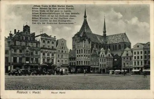 Ak Hansestadt Rostock, Neuer Markt