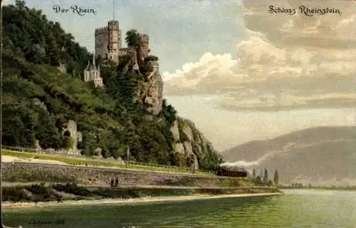 Ak Trechtingshausen am Rhein, Burg Rheinstein