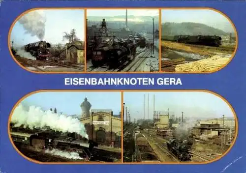 Ak Gera in Thüringen, Eisenbahnknoten, Bahnbetriebswerk