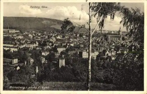 Ak Annaberg Buchholz Erzgebirge, Gesamtansicht mit Pöhlberg