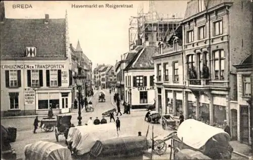 Ak Breda Nordbrabant Niederlande, Havermarkt und Reigerstraat