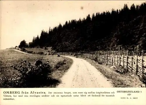 Ak Ödeshög Schweden, Omberg fran Alvastra