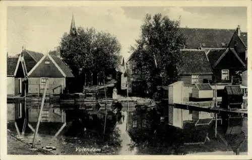 Ak Volendam Nordholland Niederlande, Teilansicht