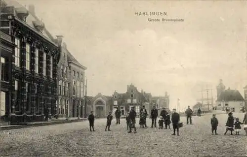 Ak Harlingen Fryslân Niederlande, Groote Breedeplaats