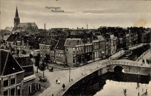 Ak Harlingen Fryslân Niederlande, Panorama