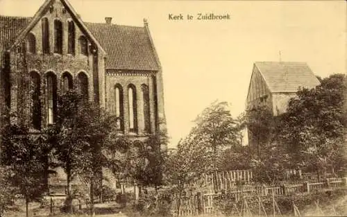 Ak Zuidbroek Groningen Niederlande, Kirche