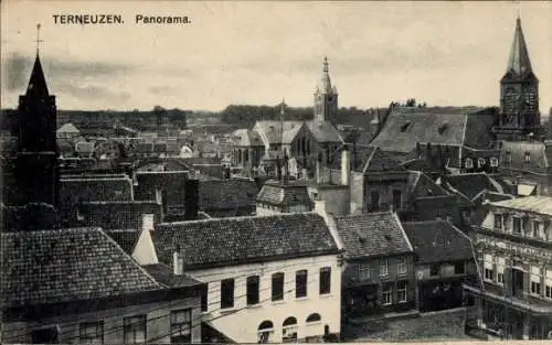 Ak Terneuzen Zeeland Niederlande, Panorama