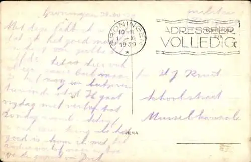 Ak Groningen Niederlande, Rathaus, Straßenpartie, Provinzhaus