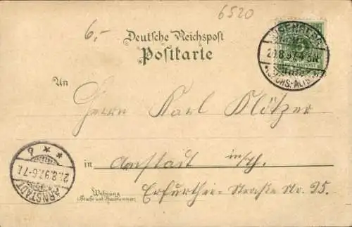 Litho Eisenberg im Saale Holzland Kreis, Schloss, Rathaus, Mühlthal