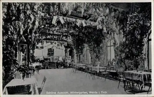 Ak Weida in Thüringen, Schöne Aussicht, Wintergarten