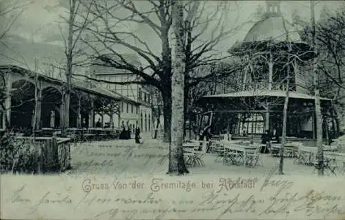 Ak Arnstadt Thüringen, Blick in den Garten des Eremitage