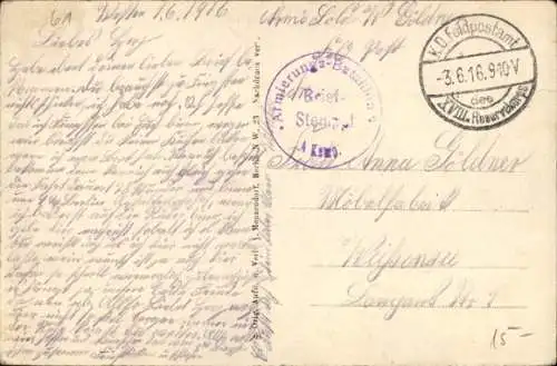 Ak Großherzog von Hessen besichtigt einen Gefechtsunterstand, I. WK