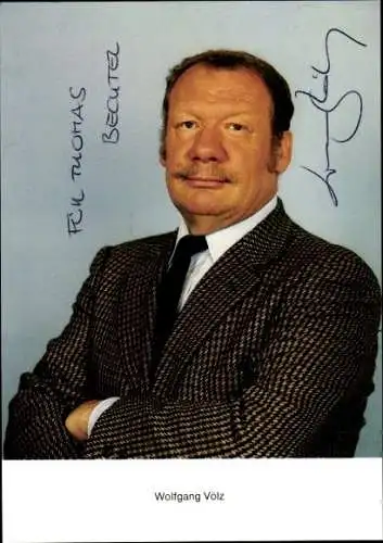 Ak Schauspieler Wolfgang Völz, Portrait, Autogramm