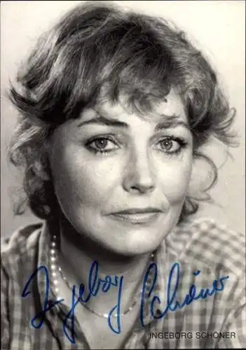 Ak Schauspielerin Ingeborg Schöner, Portrait, Autogramm