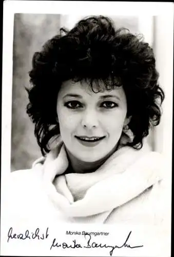 Ak Schauspielerin Monika Baumgartner, Portrait, Autogramm