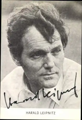 Ak Schauspieler Harald Leipnitz, Portrait, Autogramm