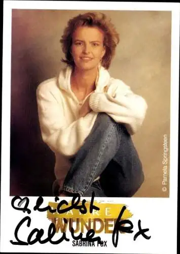 Ak Schauspielerin Sabrina Fox, Portrait, Autogramm
