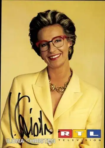 Ak Schauspielerin Ilona Christen, Portrait, Autogramm, RTL Television