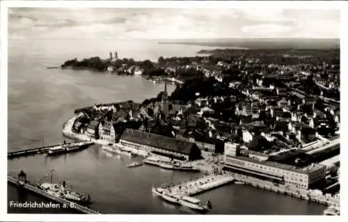 Ak Friedrichshafen am Bodensee, Fliegeraunahme