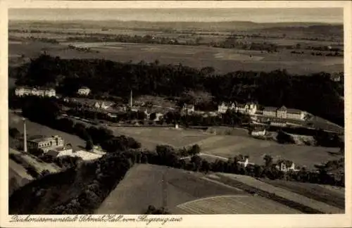 Ak Schwäbisch Hall in Württemberg, Diakonissenanstalt, Fliegeraufnahme