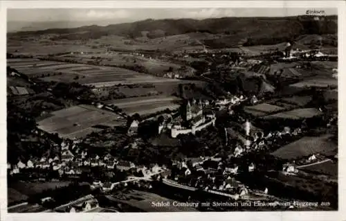 Ak Comburg Schwäbisch Hall in Württemberg, Einkorn, Schloss Comburg, Steinbach, Fliegeraufnahme