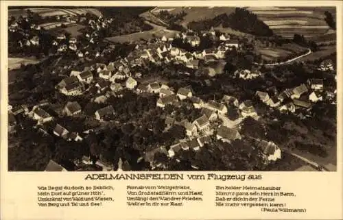 Ak Adelmannsfelden in Württemberg, Luftbild