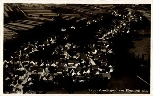 Ak Langenbeutingen Langenbrettach in Würtemberg, Fliegeraufnahme