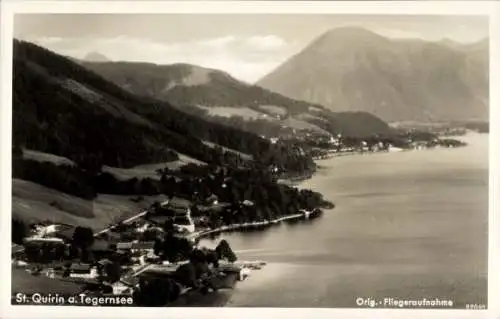 Ak St. Quirin Gmund am Tegernsee Oberbayern, Fliegeraufnahme